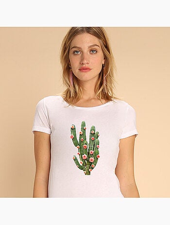 T-shirt Femme - CACTUS AND ROSES
