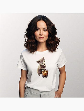 T-shirt Femme - CAT LOVES SOFT DRINK