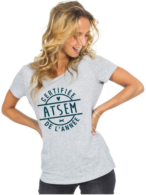 T-shirt Femme - CERTIFIÉE ATSEM DE L'ANNÉE - Kiabi T-shirt Femme - CERTIFIÉE ATSEM DE L'ANNÉE - Kiabi