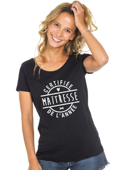 T-shirt Femme - CERTIFIÉE MAÎTRESSE DE L'ANNÉE - Kiabi T-shirt Femme - CERTIFIÉE MAÎTRESSE DE L'ANNÉE - Kiabi