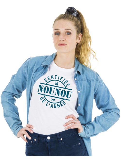 T-shirt Femme - CERTIFIÉE NOUNOU DE L'ANNÉE - Kiabi T-shirt Femme - CERTIFIÉE NOUNOU DE L'ANNÉE - Kiabi