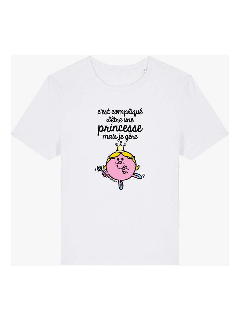 T-shirt Femme - C'EST COMPLIQUÉ D'ÊTRE UNE PRINCESSE Blanc - Kiabi
