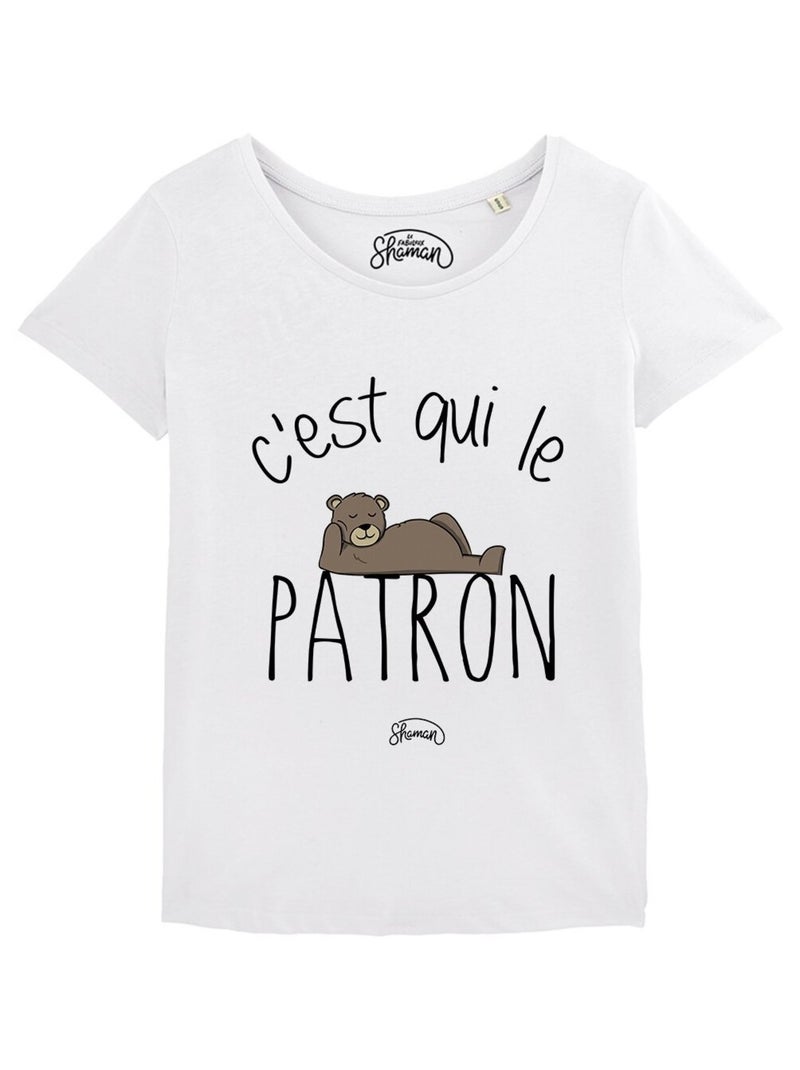 T-shirt Femme - C'EST QUI LE PATRON Blanc - Kiabi