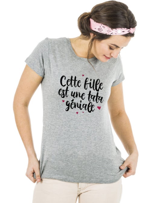 T-shirt Femme - CETTE FILLE EST UNE TATA GÉNIALE - Kiabi T-shirt Femme - CETTE FILLE EST UNE TATA GÉNIALE - Kiabi