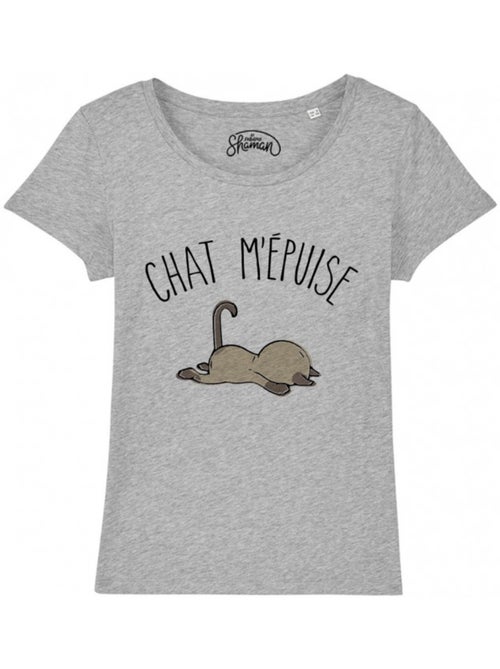 T-shirt Femme - CHAT M'EPUISE - Kiabi T-shirt Femme - CHAT M'EPUISE - Kiabi