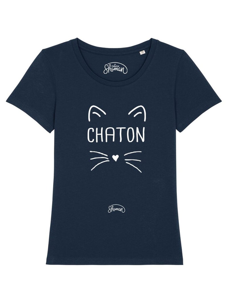 T-shirt Femme - CHATON Bleu marine - Kiabi
