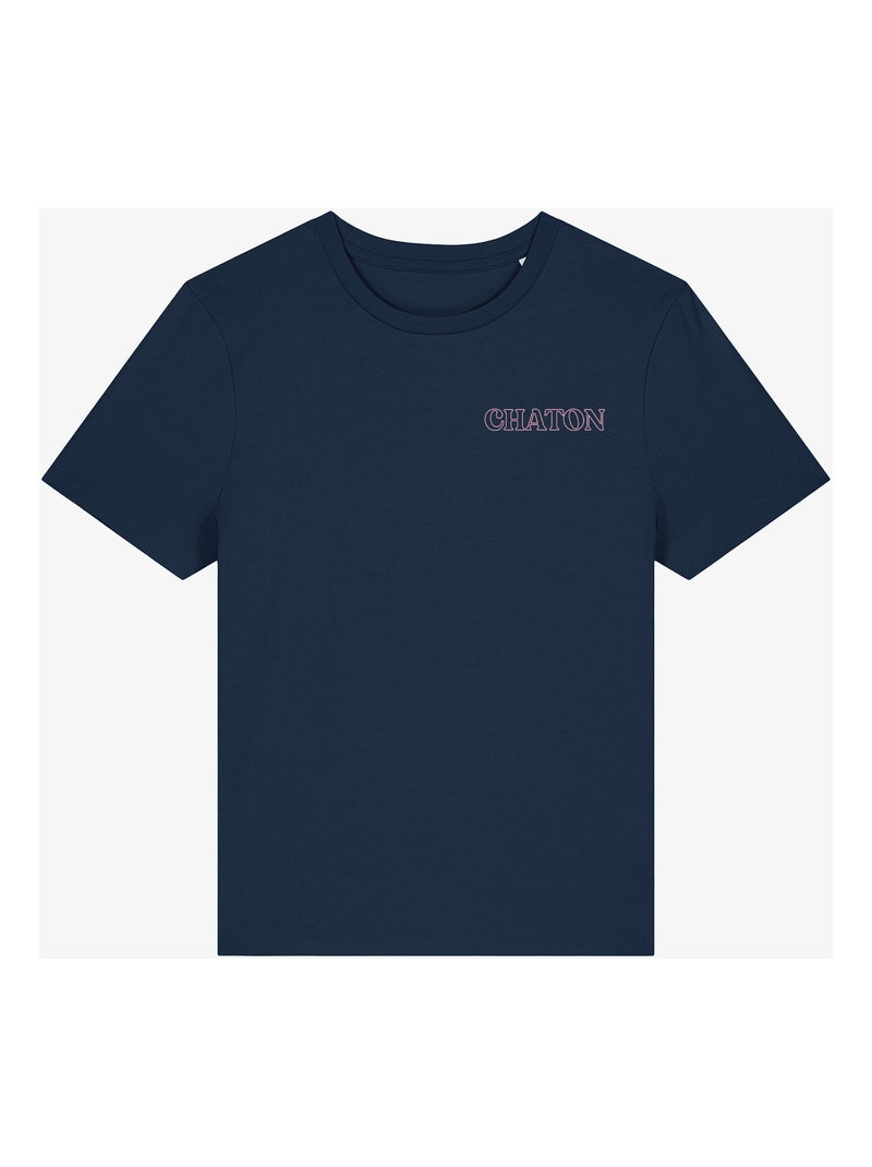 T-shirt Femme - CHATON CŒUR Bleu marine - Kiabi