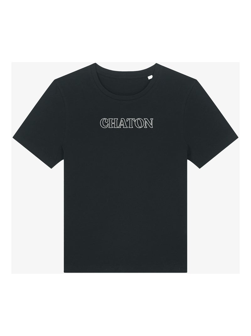 T-shirt Femme - CHATON Noir - Kiabi