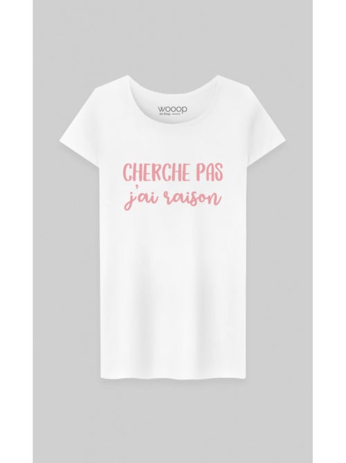 T-shirt Femme - CHERCHE PAS J'AI RAISON - Kiabi T-shirt Femme - CHERCHE PAS J'AI RAISON - Kiabi