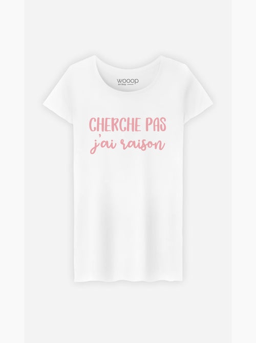 T-shirt Femme - CHERCHE PAS J'AI RAISON - Kiabi T-shirt Femme - CHERCHE PAS J'AI RAISON - Kiabi