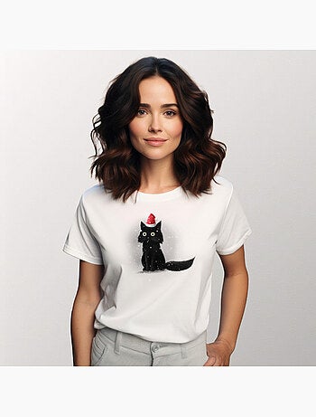 T-shirt Femme - CHRISTMAS CAT