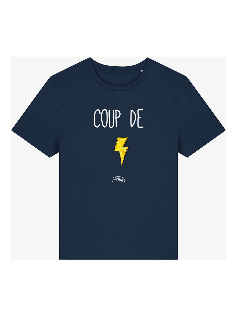 T-shirt Femme - COUP DE FOUDRE Bleu marine - Kiabi