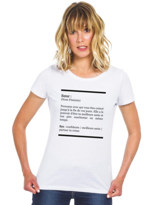 T-shirt Femme - DÉFINITION SŒUR - Kiabi