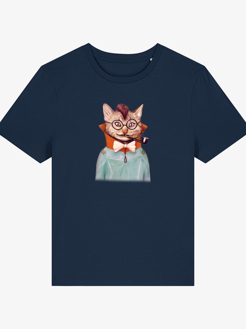 T-shirt Femme - ELECTRIC CAT Bleu marine - Kiabi
