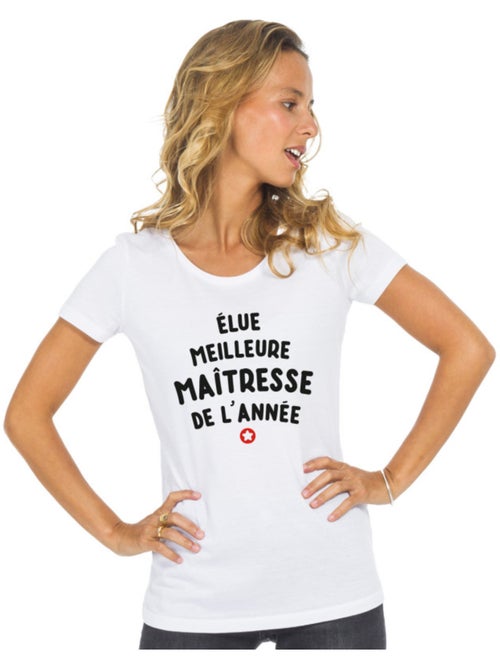 T-shirt Femme - ÉLUE MEILLEURE MAÎTRESSE DE L'ANNÉE - Kiabi T-shirt Femme - ÉLUE MEILLEURE MAÎTRESSE DE L'ANNÉE - Kiabi