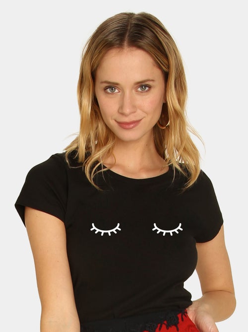 T-shirt Femme - EYES CLOSED - Kiabi T-shirt Femme - EYES CLOSED - Kiabi