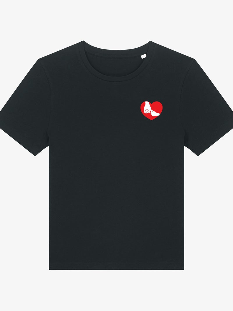 T-shirt Femme - FAMILLE CŒUR Noir - Kiabi