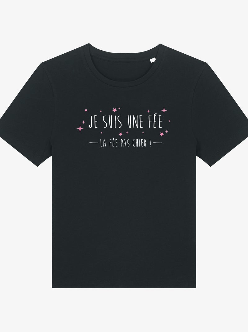 T-shirt Femme - FEE PAS CHIER Noir - Kiabi