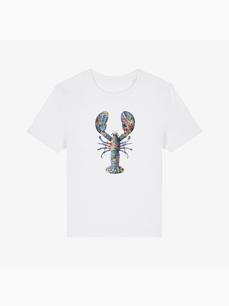 T-shirt Femme - FLORAL LOBSTER Blanc - Kiabi