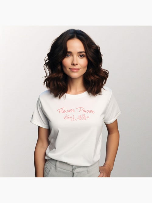 T-shirt Femme - FLOWER-POWER - Kiabi