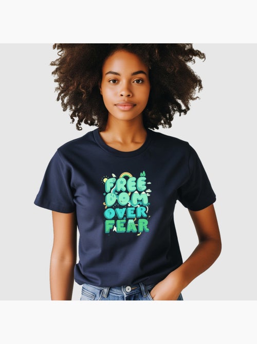 T-shirt Femme - FREEDOM OVER FEAR - Kiabi T-shirt Femme - FREEDOM OVER FEAR - Kiabi