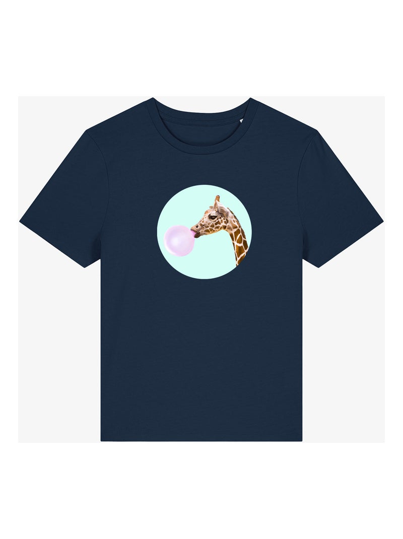 T-shirt Femme - GIRAFFE Bleu marine - Kiabi