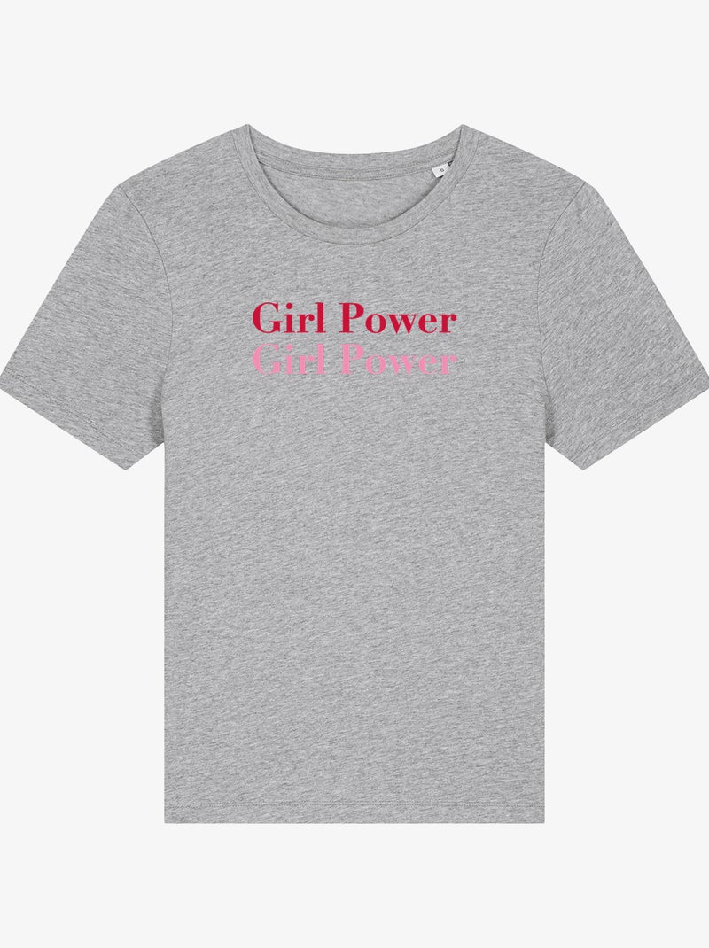 T-shirt Femme - GIRL POWER Gris chiné - Kiabi