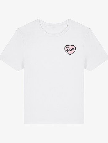 T-shirt Femme - GIRL POWER PINK HEART