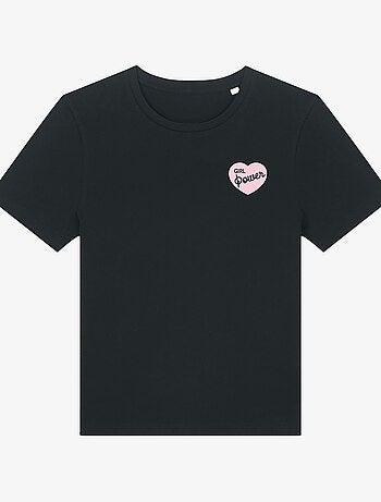 T-shirt Femme - GIRL POWER PINK HEART