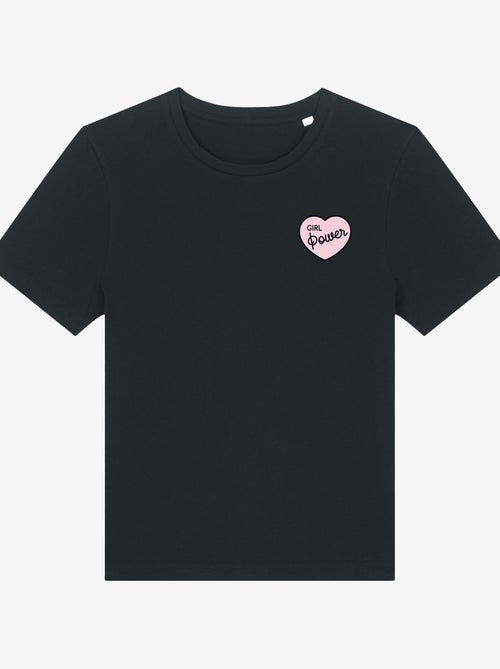 T-shirt Femme - GIRL POWER PINK HEART - Kiabi T-shirt Femme - GIRL POWER PINK HEART - Kiabi