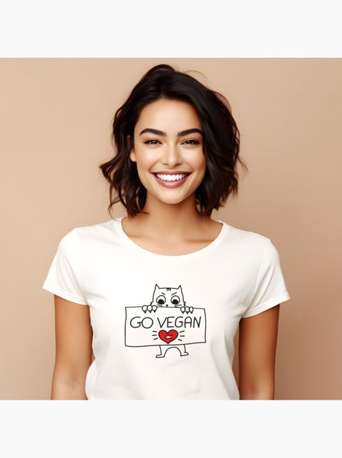 T-shirt Femme - GO VEGAN - Kiabi T-shirt Femme - GO VEGAN - Kiabi