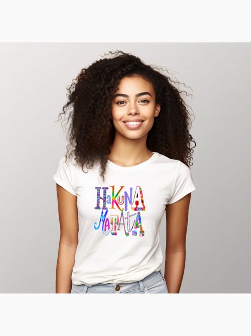 T-shirt Femme - HAKUNA MATATA COLOR - Kiabi T-shirt Femme - HAKUNA MATATA COLOR - Kiabi