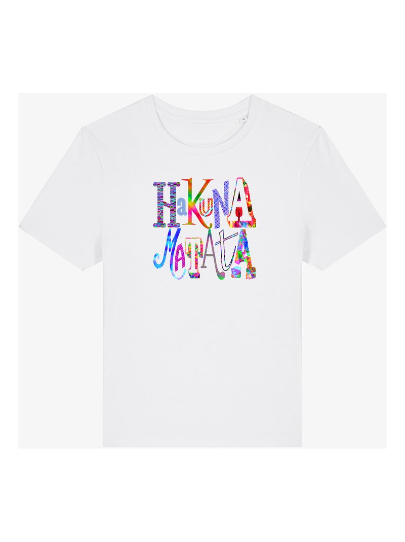 T-shirt Femme - HAKUNA MATATA COLOR Blanc - Kiabi