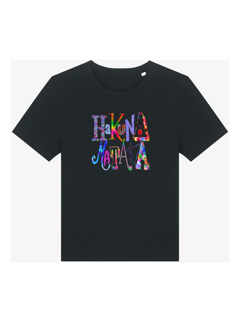 T-shirt Femme - HAKUNA MATATA COLOR Noir - Kiabi