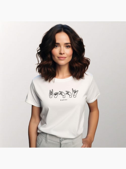 T-shirt Femme - HAPPY - Kiabi T-shirt Femme - HAPPY - Kiabi