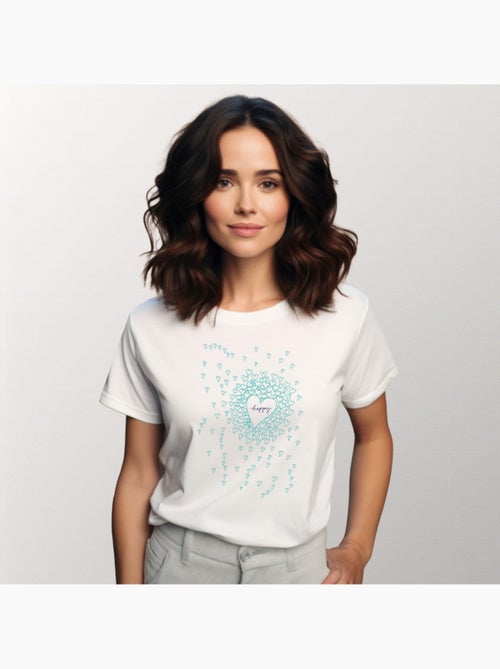 T-shirt Femme - HAPPY HEARTS - Kiabi T-shirt Femme - HAPPY HEARTS - Kiabi