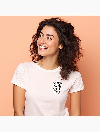 T-shirt femme - i see you coeur