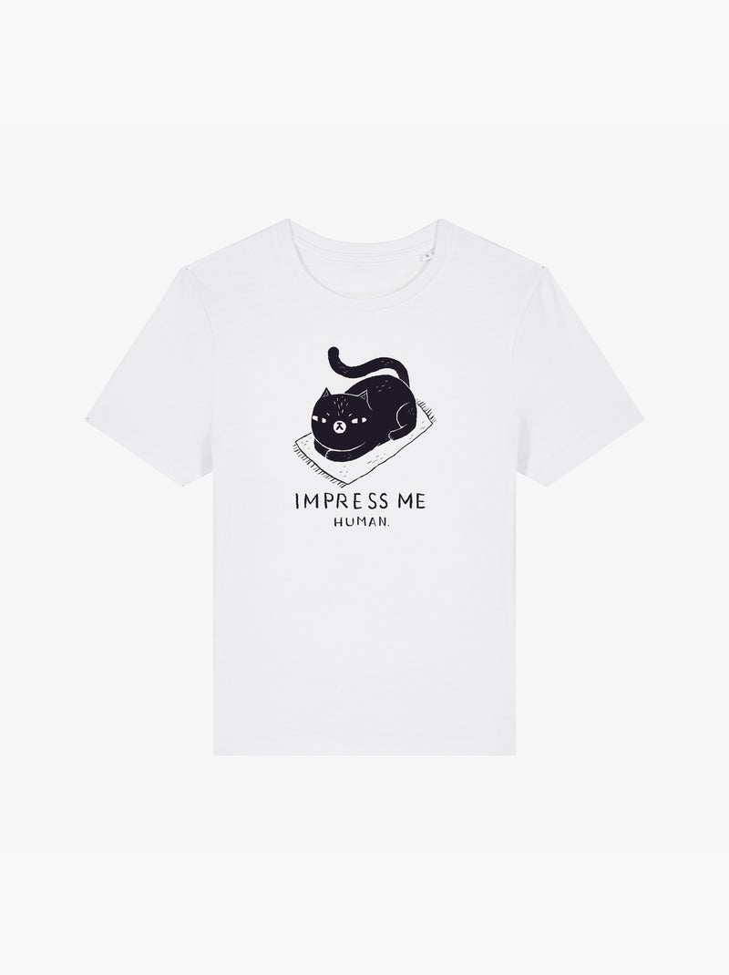 T-shirt Femme - IMPRESS ME HUMAN Blanc - Kiabi