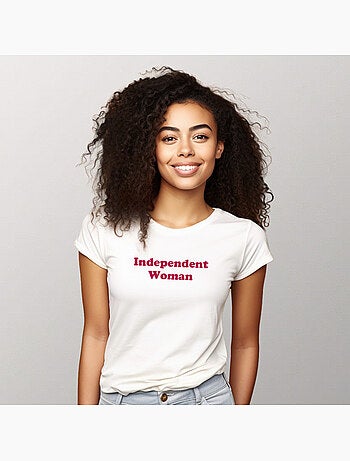 T-shirt Femme - INDEPENDENT WOMAN PINK