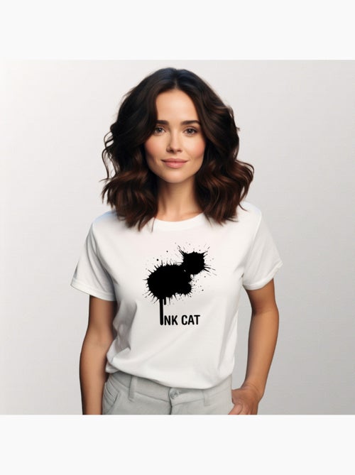 T-shirt Femme - INK CAT - Kiabi T-shirt Femme - INK CAT - Kiabi