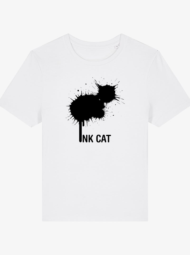 T-shirt Femme - INK CAT Blanc - Kiabi