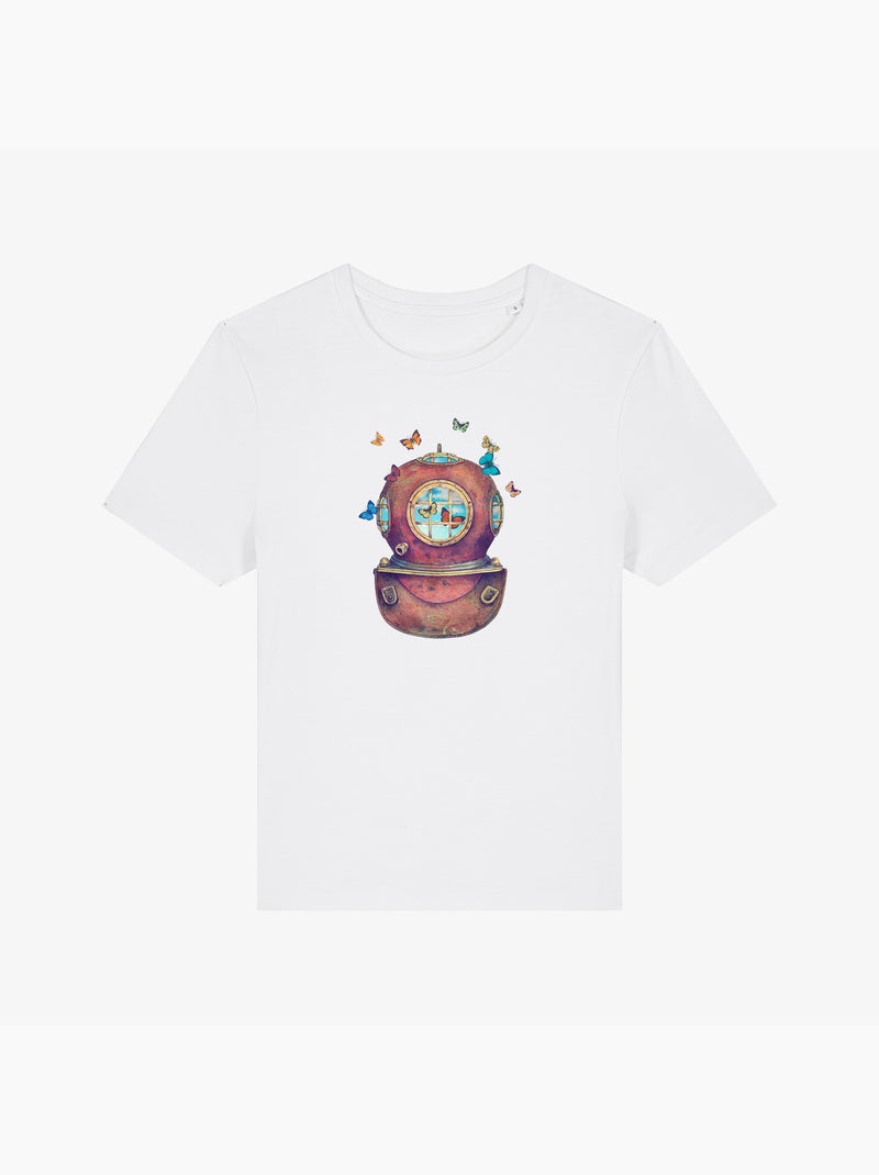 T-shirt Femme - INNER SPACE SQUARE Blanc - Kiabi
