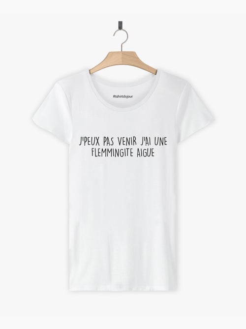 T-shirt Femme - J'AI UNE FLEMMINGITE AIGUE - Kiabi T-shirt Femme - J'AI UNE FLEMMINGITE AIGUE - Kiabi