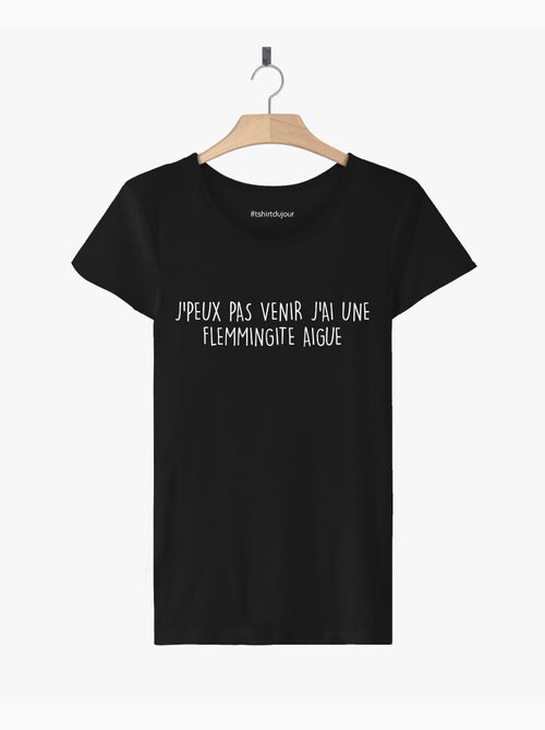 T-shirt Femme - J'AI UNE FLEMMINGITE AIGUE - Kiabi T-shirt Femme - J'AI UNE FLEMMINGITE AIGUE - Kiabi