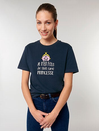 T-shirt Femme - JE M EN FOUS JE SUIS UNE PRINCESSE