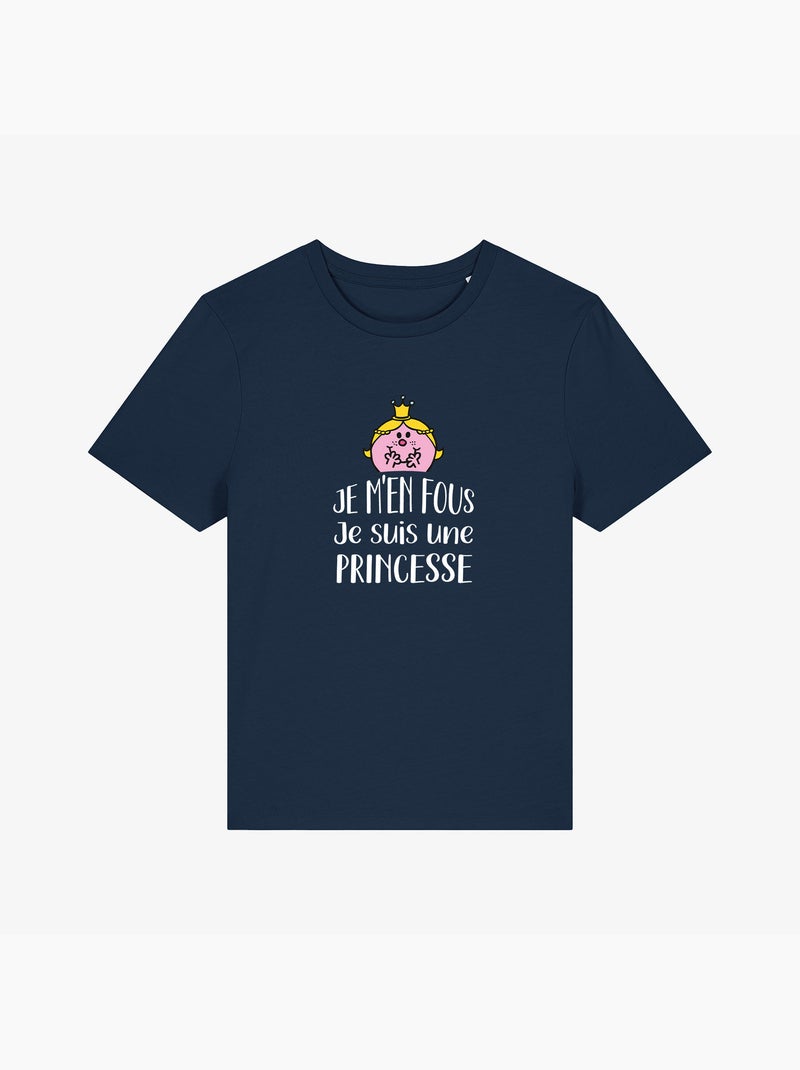 T-shirt Femme - JE M EN FOUS JE SUIS UNE PRINCESSE Bleu marine - Kiabi