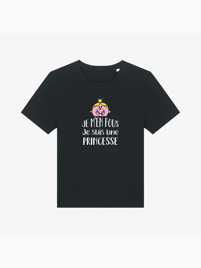 T-shirt Femme - JE M EN FOUS JE SUIS UNE PRINCESSE Noir - Kiabi