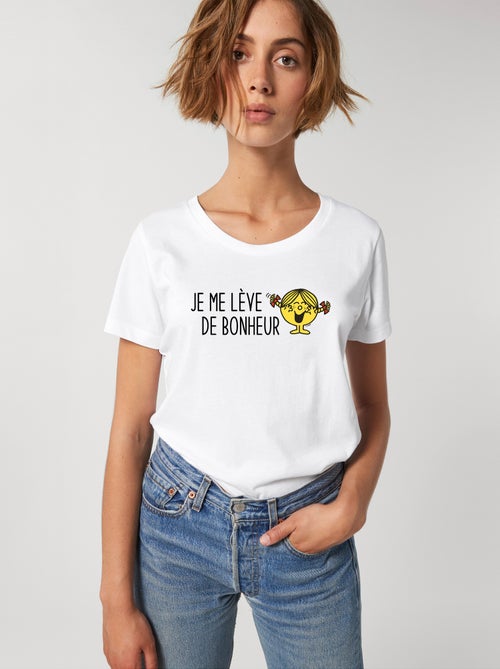 T-shirt Femme - JE ME LEVE DE BONHEUR - Kiabi