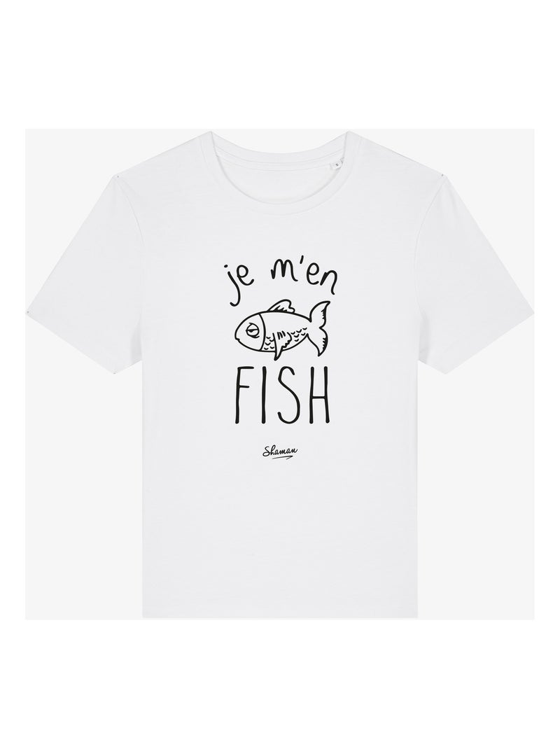 T-shirt Femme - JE M'EN FISH Blanc - Kiabi