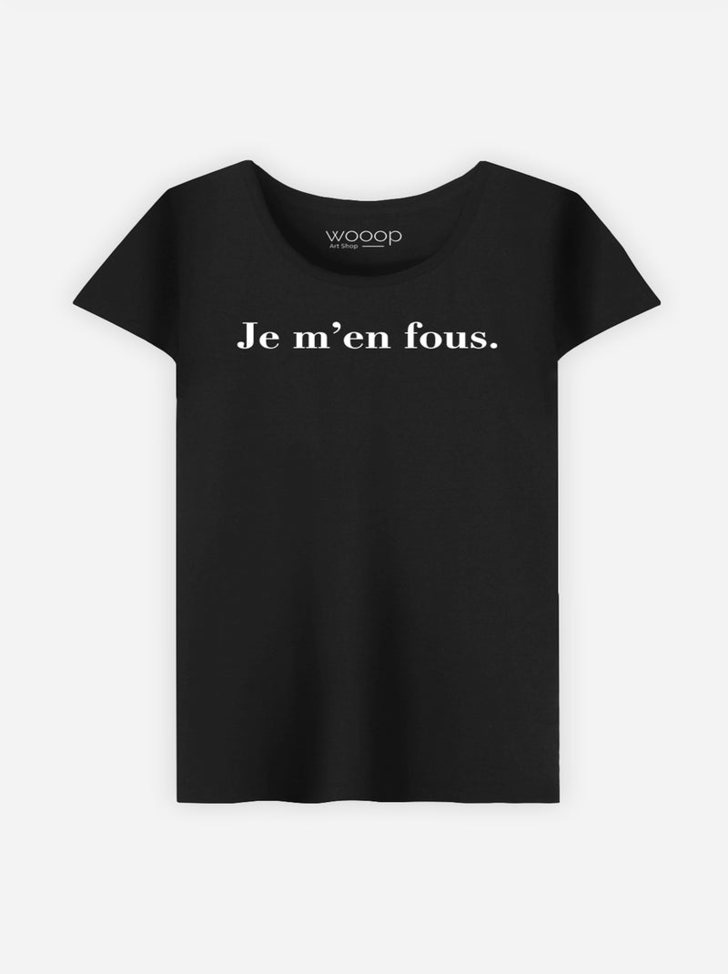 T-shirt Femme - JE M'EN FOUS Noir - Kiabi